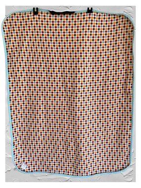 Zutano Baby Multicolored Polka Dot Baby Blanket with Light Blue Trim Baby Boy
